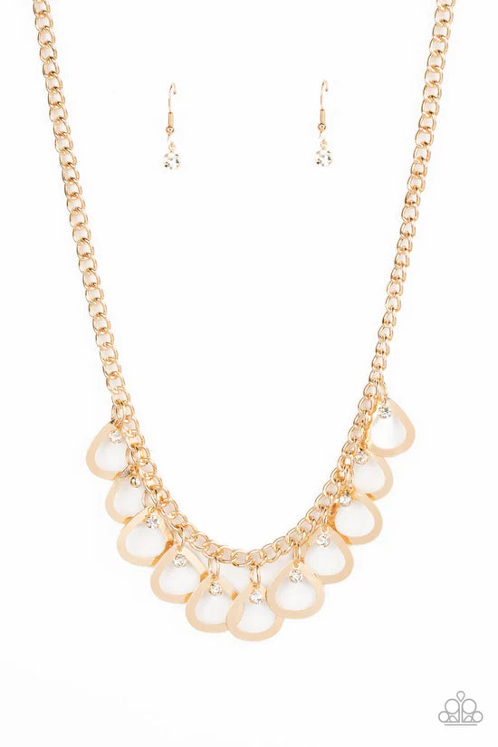♥ TEAR-rifically Twinkling - Gold ♥ Necklace