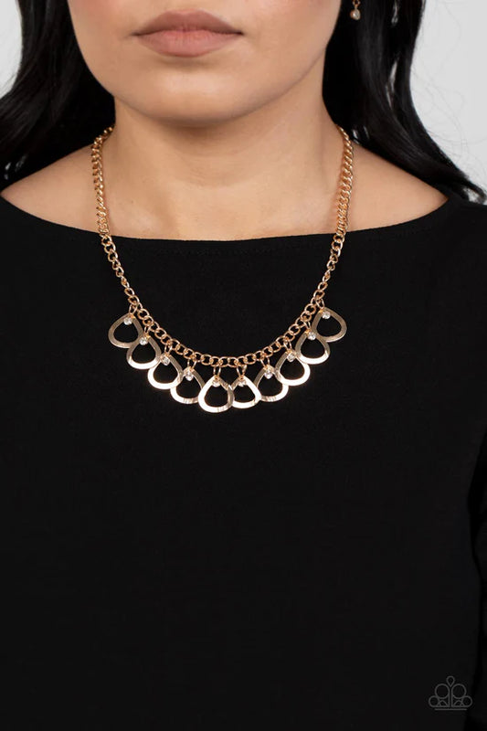 ♥ TEAR-rifically Twinkling - Gold ♥ Necklace