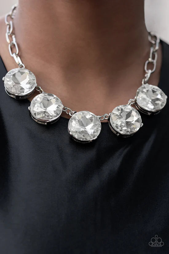 Limelight Luxury - White ♥ Necklace