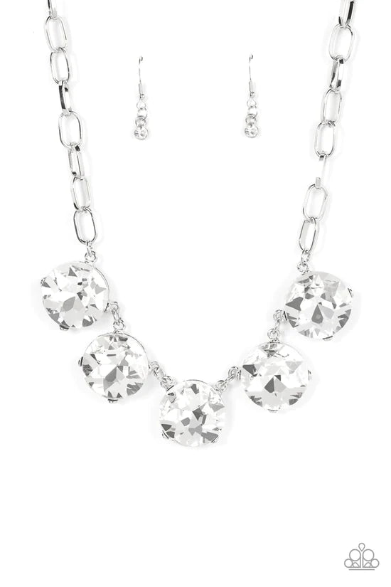 Limelight Luxury - White ♥ Necklace