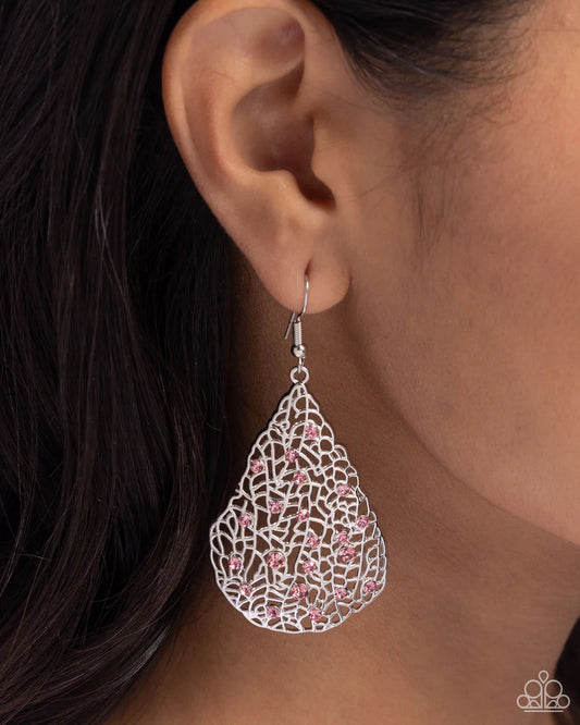 Stargazing Glamour - Pink ♥ Earrings