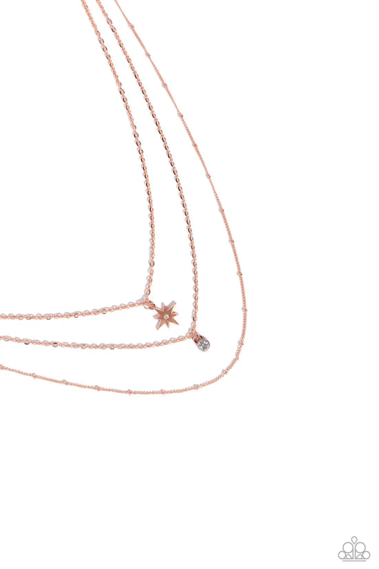 Trendy Twinkle - Copper ♥ Necklace