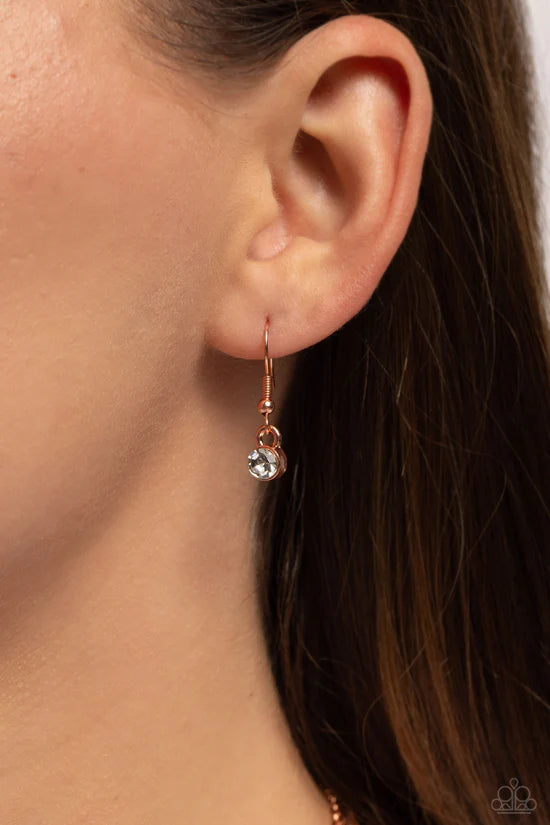 Trendy Twinkle - Copper ♥ Necklace