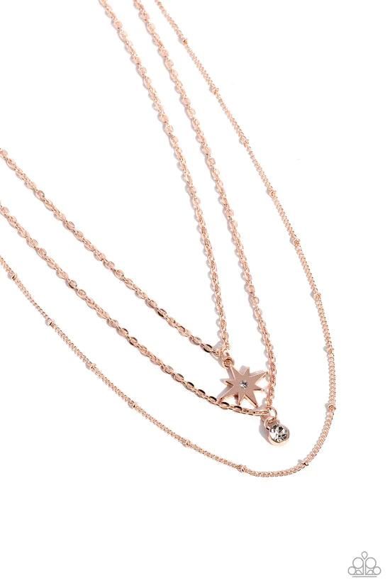 Trendy Twinkle - Rose Gold ♥ Necklace