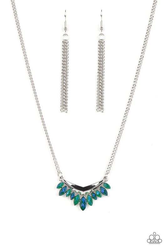 Flash of Fringe - Green ♥ Necklace