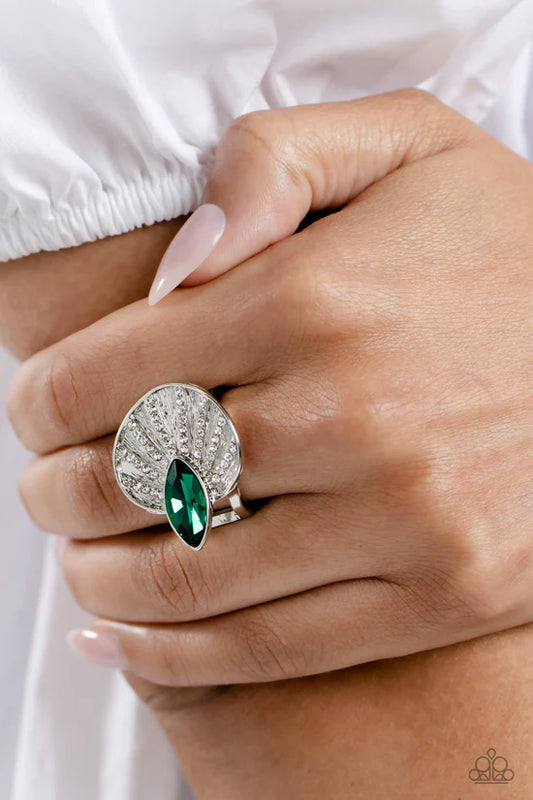 Fan Dance Dazzle - Green ♥ Ring