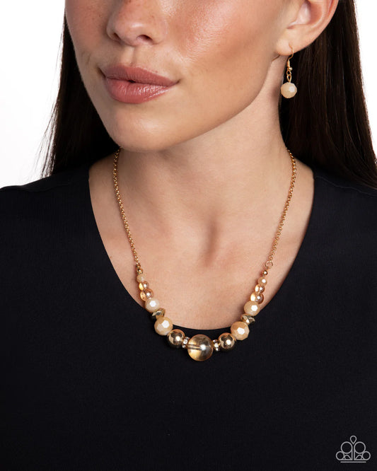 Disco Date - Gold ♥ Necklace