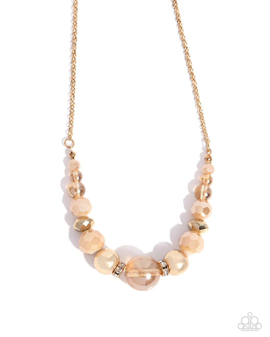 Disco Date - Gold ♥ Necklace
