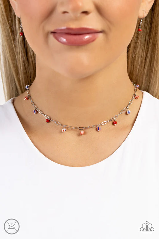 Beach Ball Bliss - Red ♥ Necklace