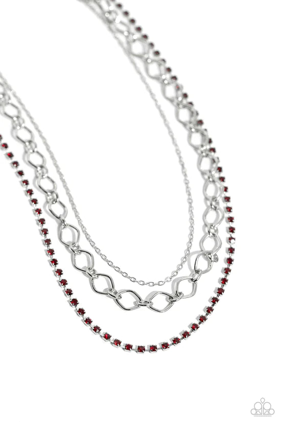 ♥ Tasteful Tiers - Red ♥ Necklace