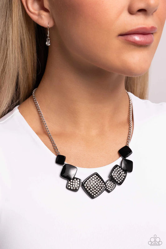 Twinkling Tables - Black ♥ Necklace
