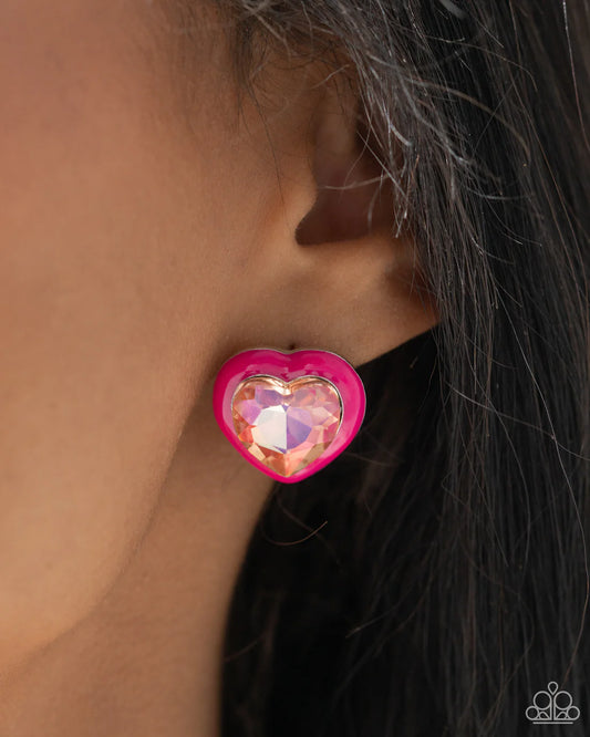 Heartfelt Haute - Pink ♥ Post Earrings