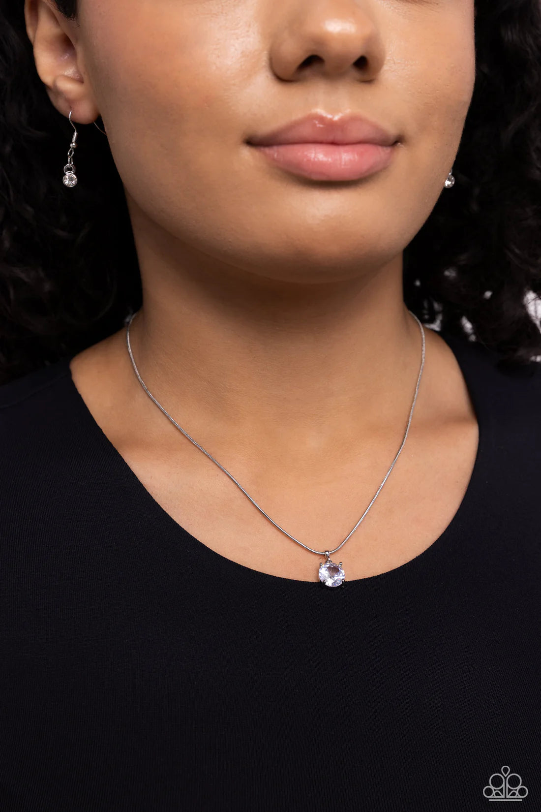 Pronged Premiere - White ♥ Necklace