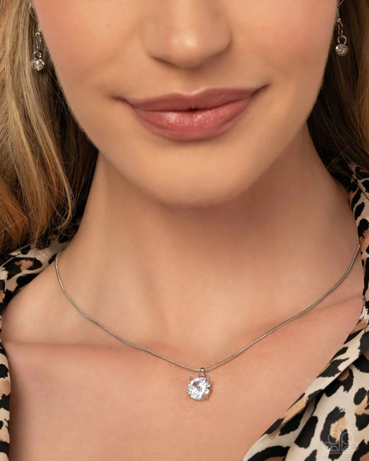 Pronged Premiere - White ♥ Necklace