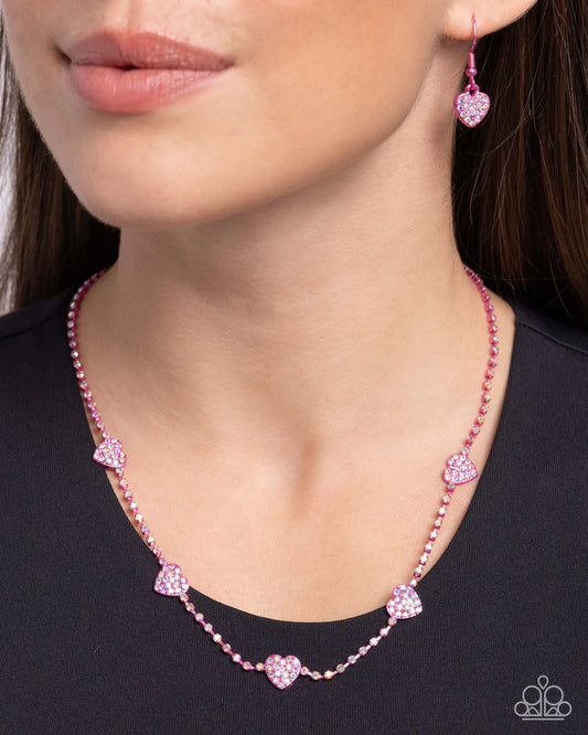 Homecoming Hearts - Pink ♥ Necklace