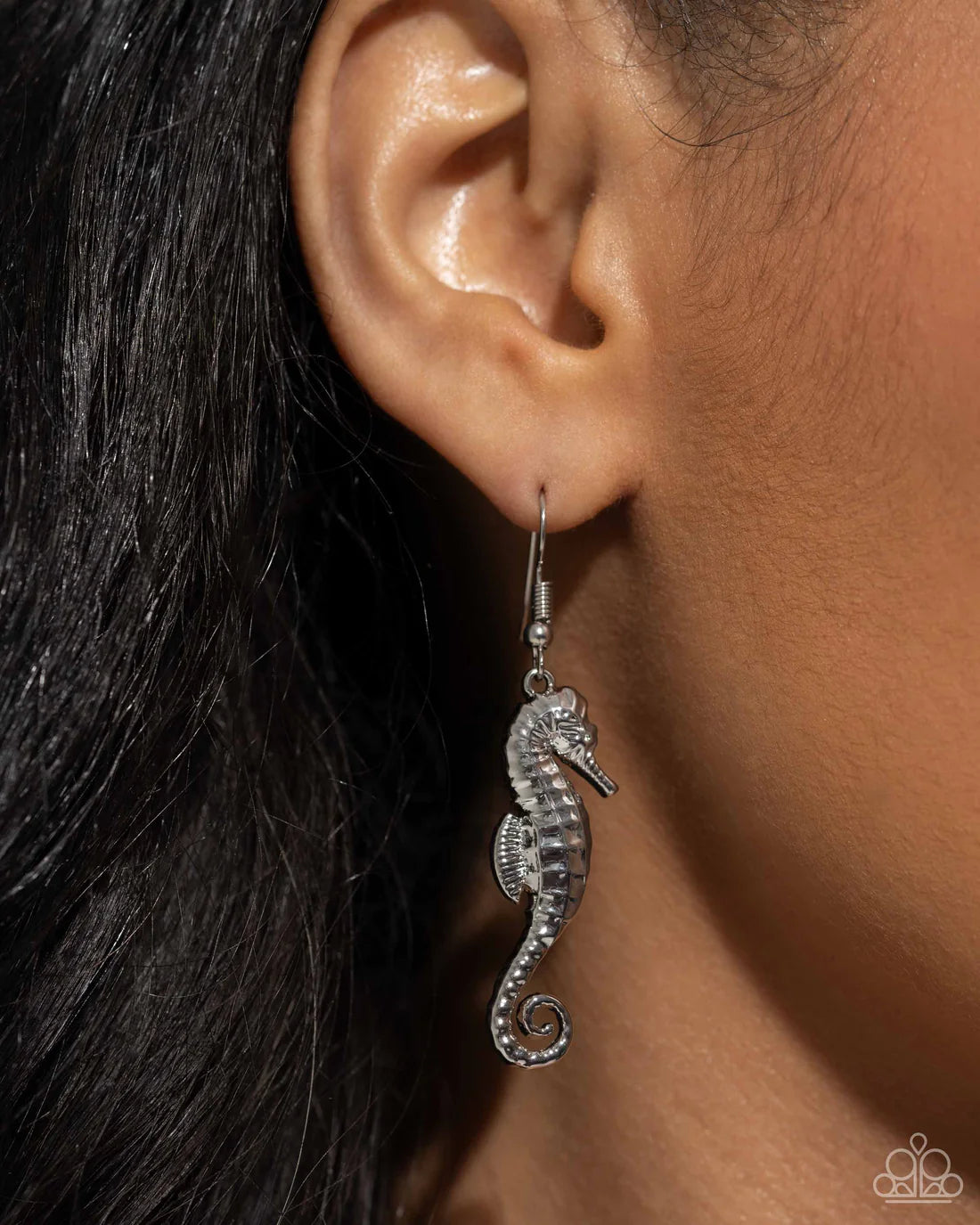 Seahorse Sheen - Silver ♥ Earrings