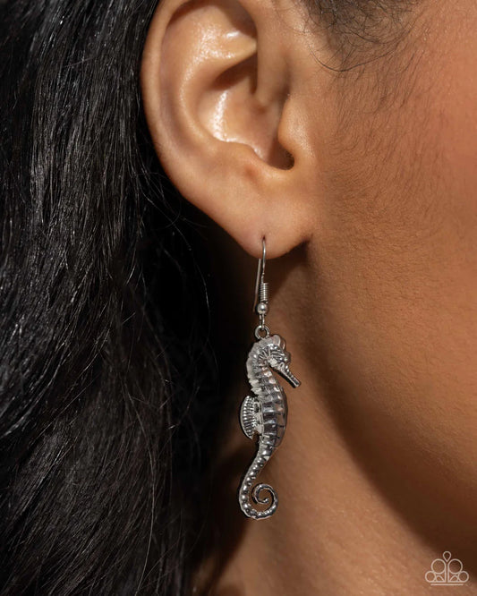 Seahorse Sheen - Silver ♥ Earrings