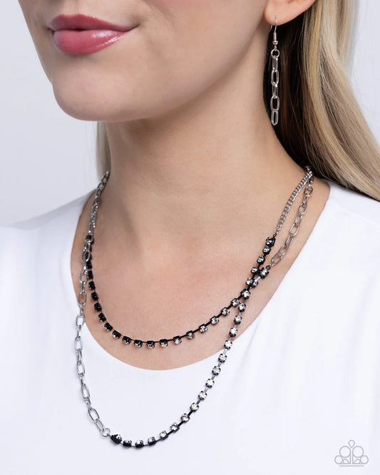 Boxy Brilliance - Black ♥ Necklace