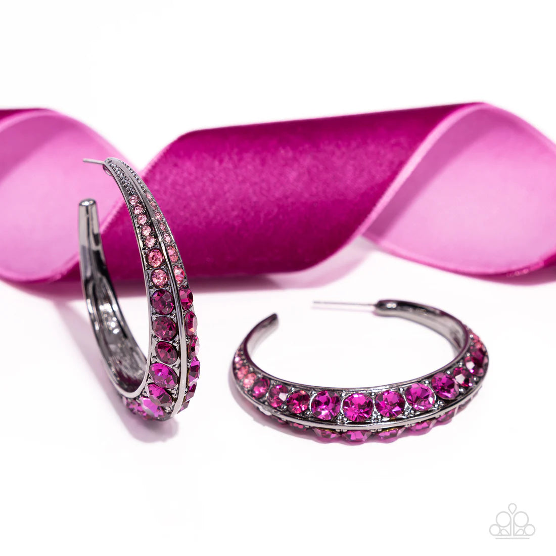 Embedded Edge - Pink ♥ Earrings