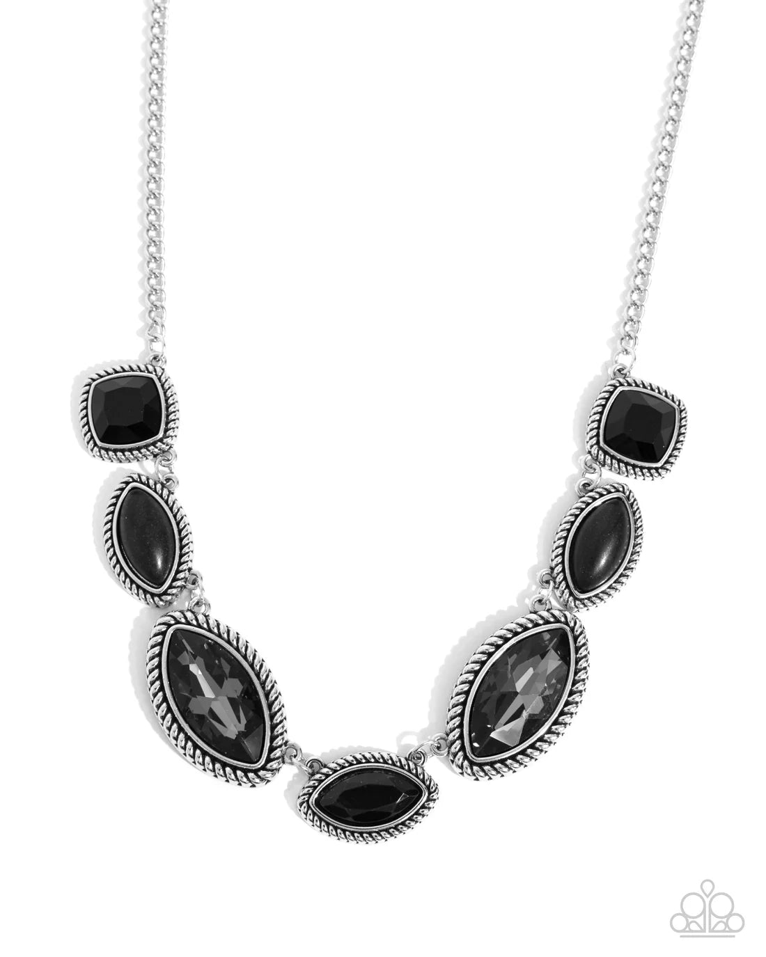 Regally Roped - Black ♥ Necklace