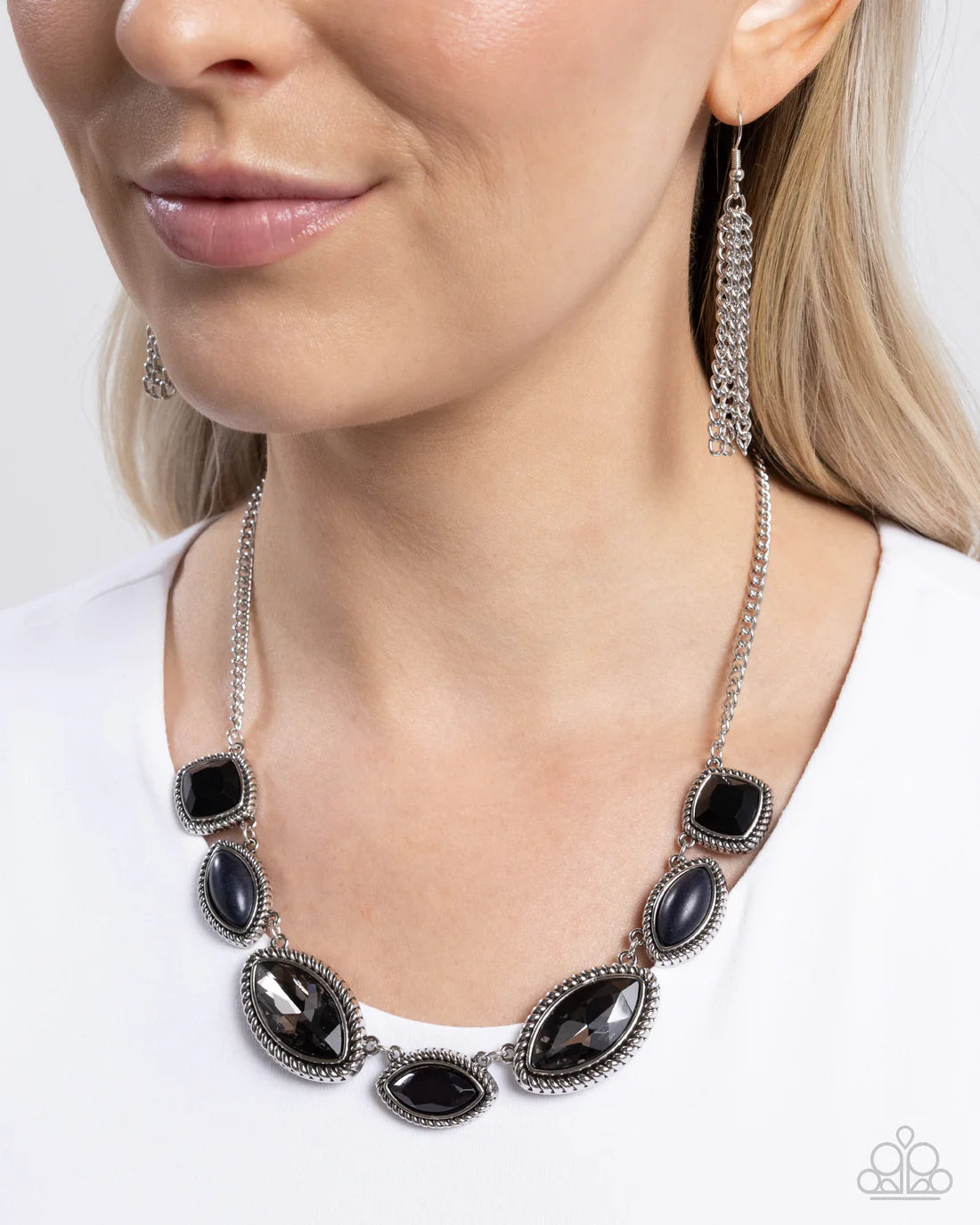 Regally Roped - Black ♥ Necklace