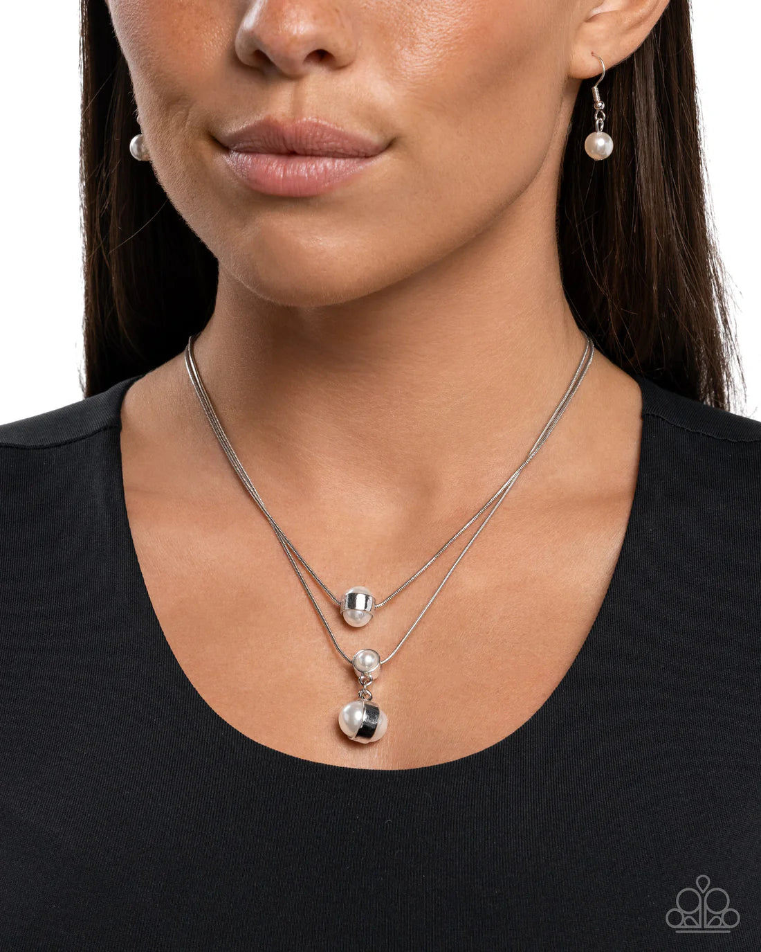 Attractive Austen - White ♥ Necklace