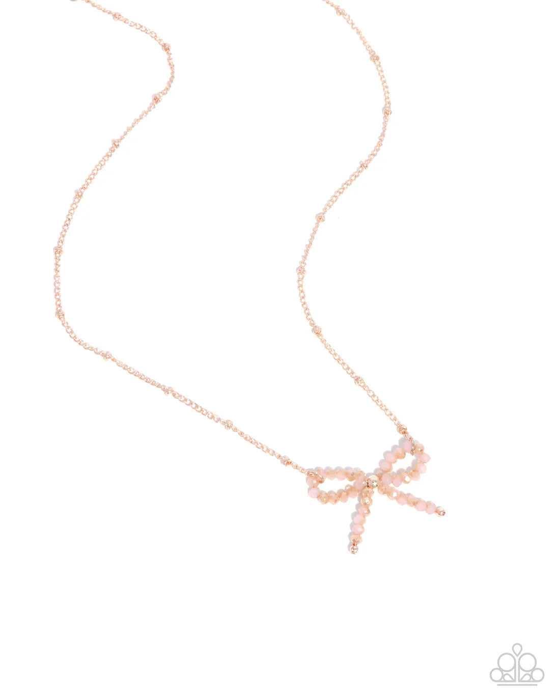 Bridesmaid Bow - Rose Gold ♥ Necklace