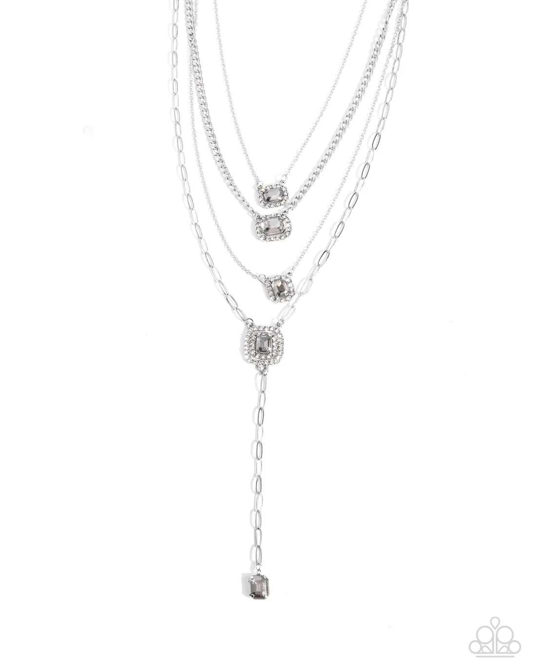 Dazzle and Stretch - Silver ♥ Necklace