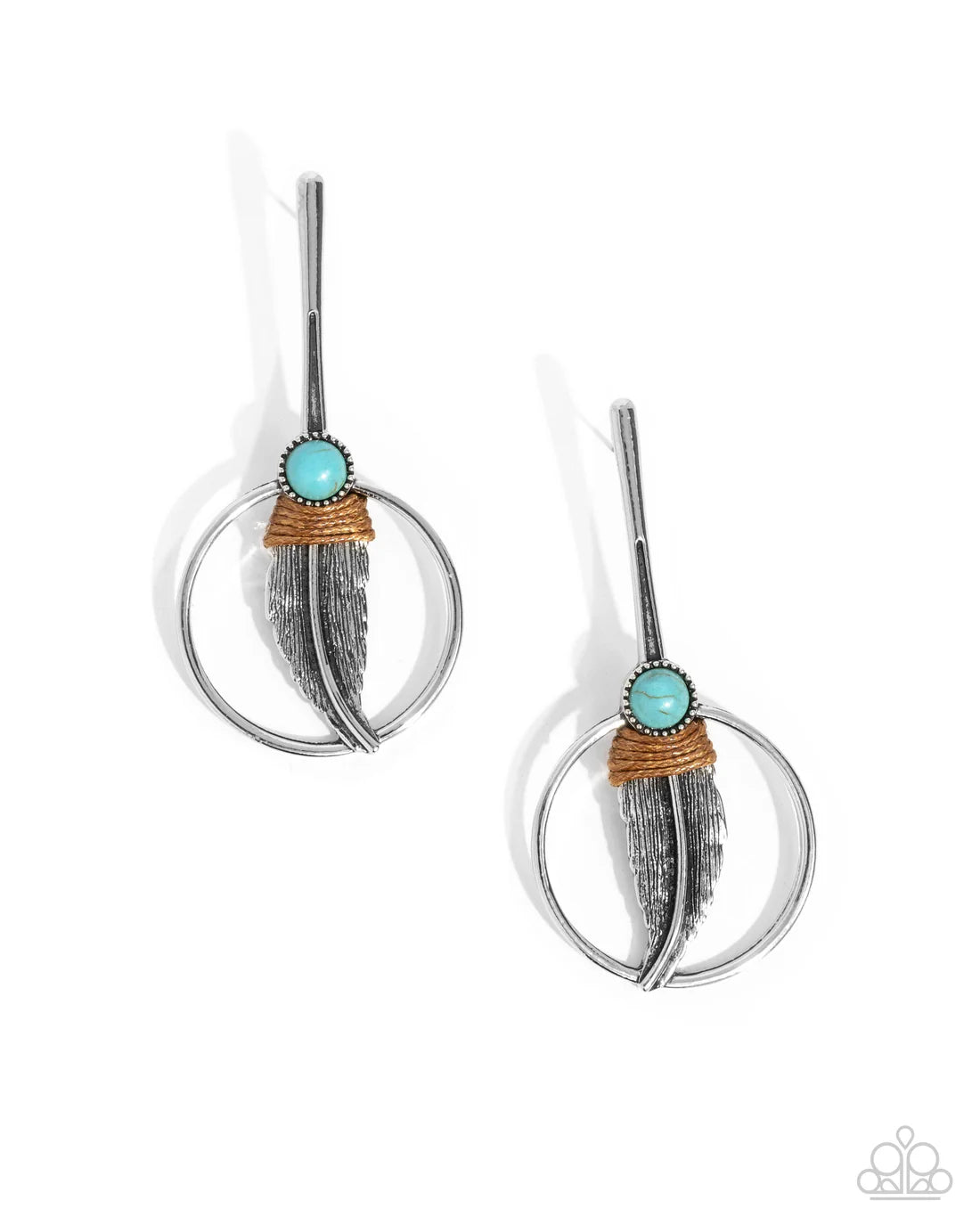 Feathered Future - Blue ♥ Post Earrings