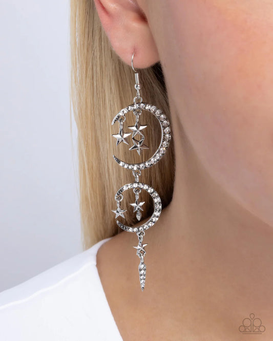 Celestial Cascade - White ♥ Earrings