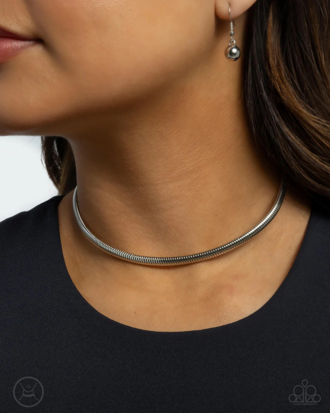 Captivating Choker - Silver ♥ Necklace