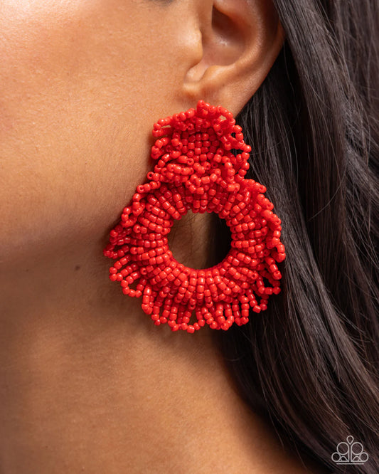 Explosive Energy - Red ♥ Post Earrings