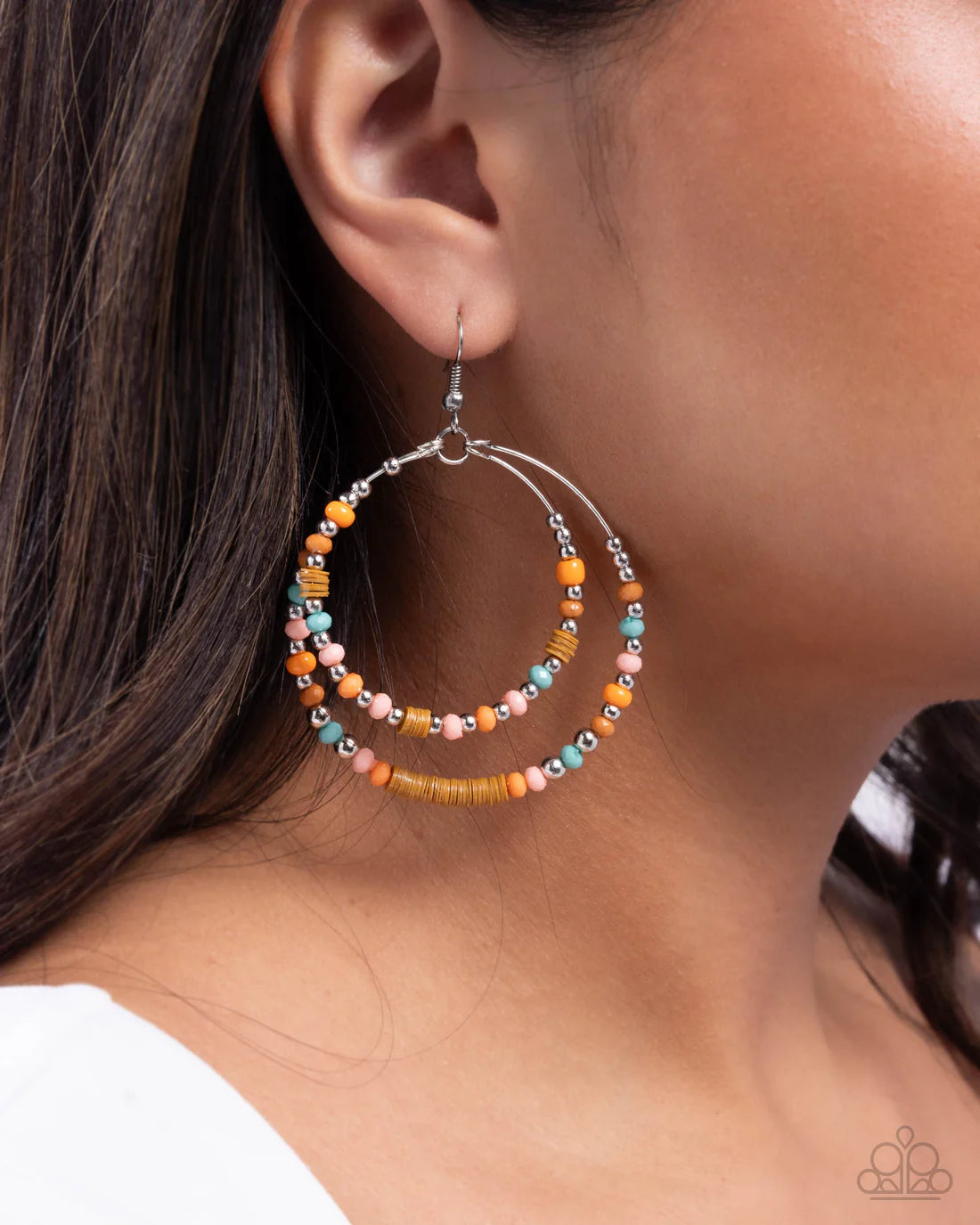 Audacious Arrangement - Orange ♥ Earrings