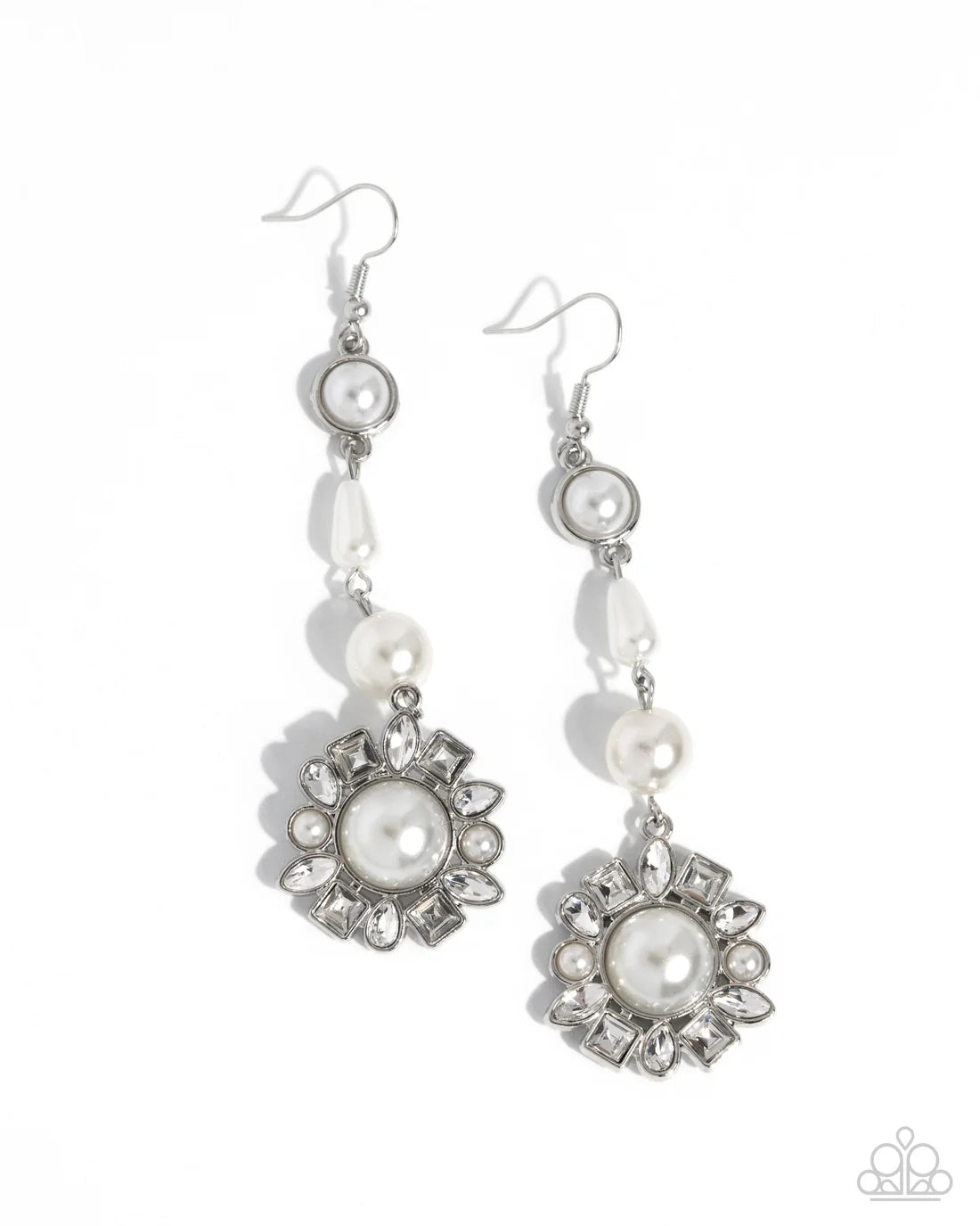 Pearly Plot Twist - White ♥ Earrings