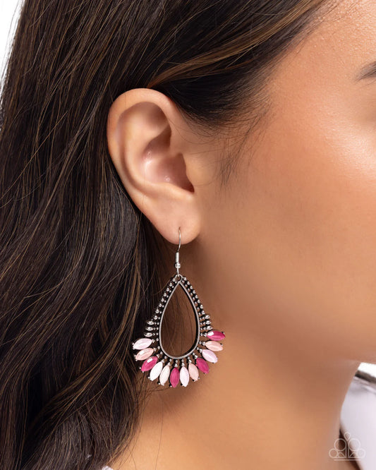 Pronged Pattern - Pink ♥ Earrings