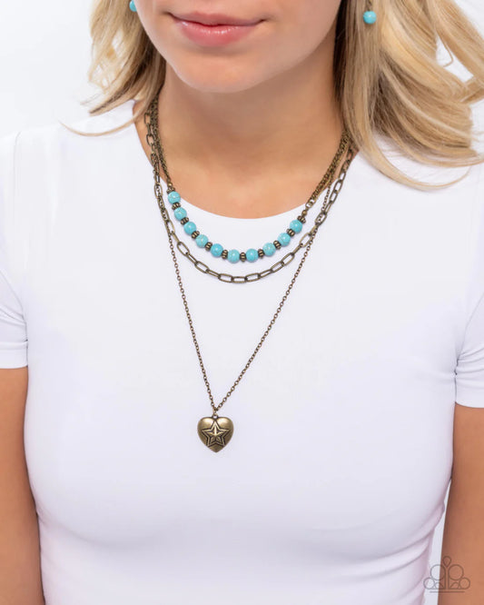Home Stretch - Brass ♥ Necklace