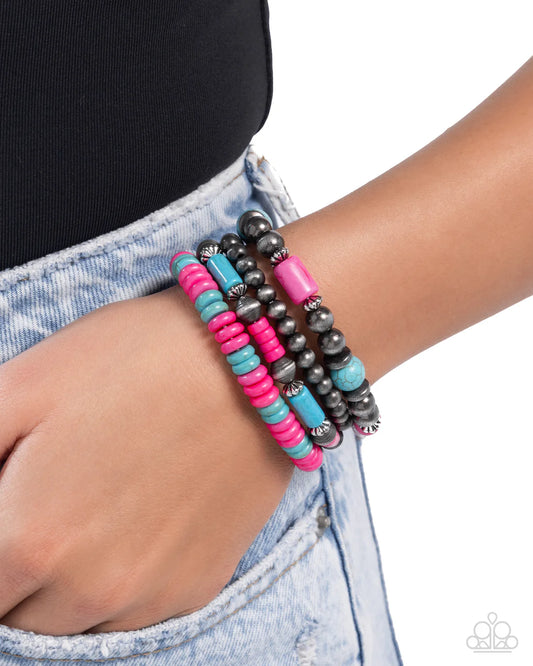 Paparazzi ♥ Adorably Abundant - Pink ♥ Bracelet