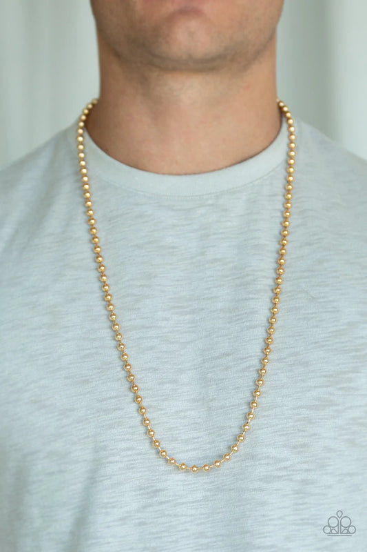Cadet Casual - Gold ♥ Mens Necklace