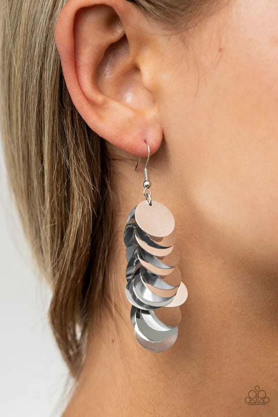 Now You SEQUIN It - Silver ♥ Earrings