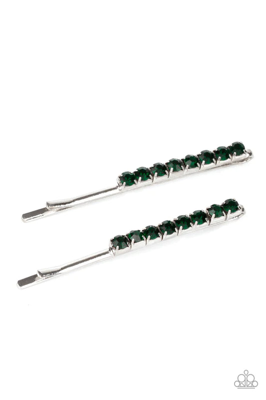 Satisfactory Sparkle - Green ♥ Hair Clip