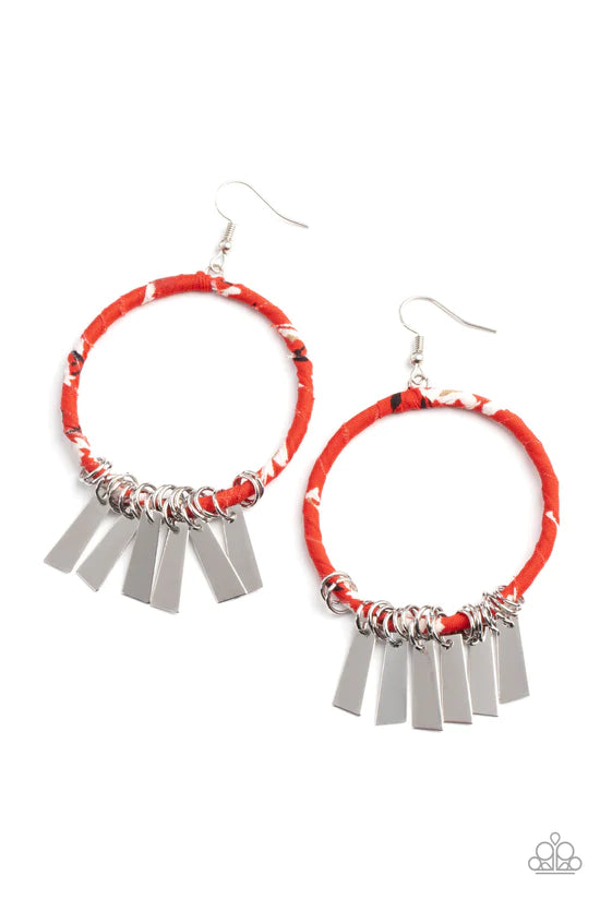 Garden Chimes - Red ♥ Earrings