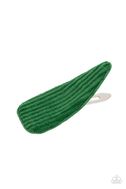 Colorfully Corduroy - Green ♥ Hair Clip