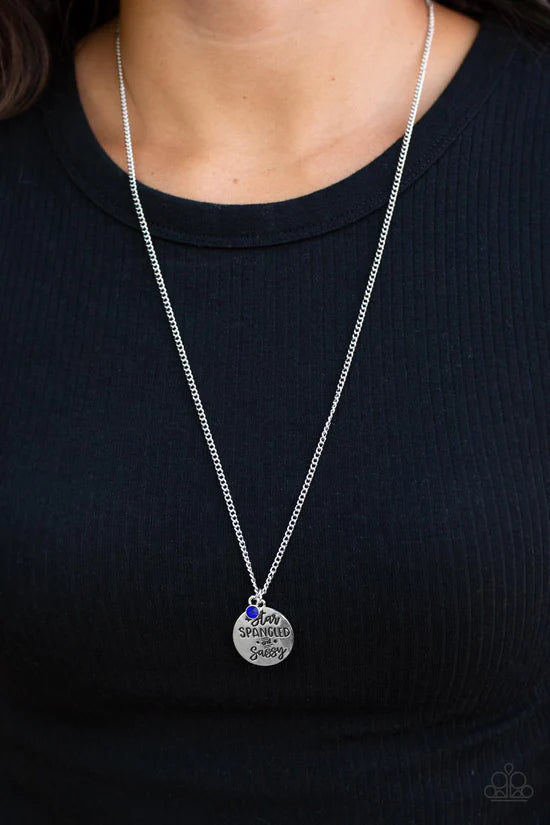 Star-Spangled Sass - Blue ♥ Necklace