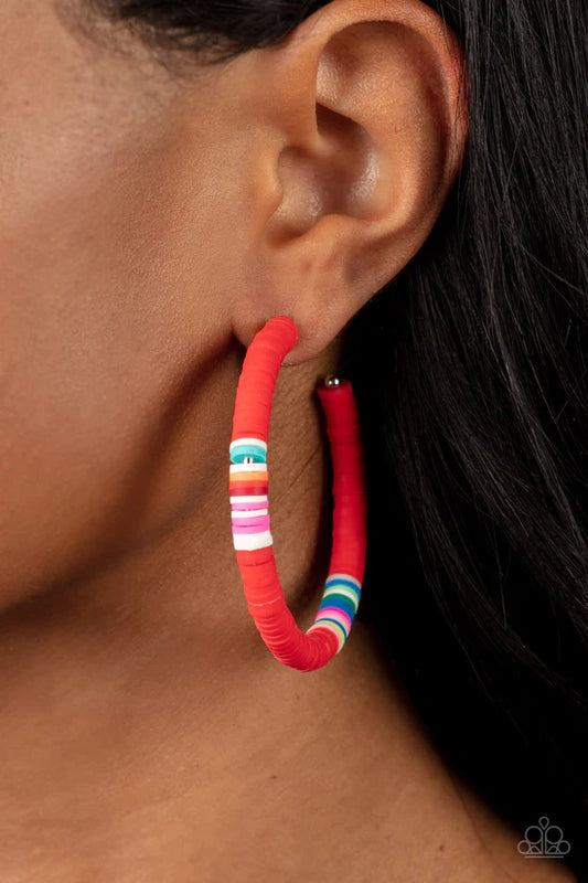 Colorfully Contagious - Red ♥ Earrings