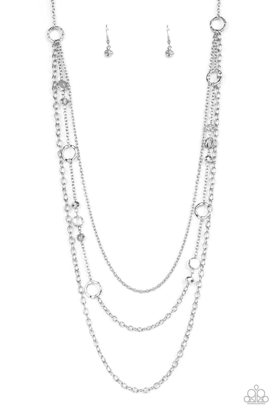 Starry-Eyed Eloquence - Silver ♥ Necklace