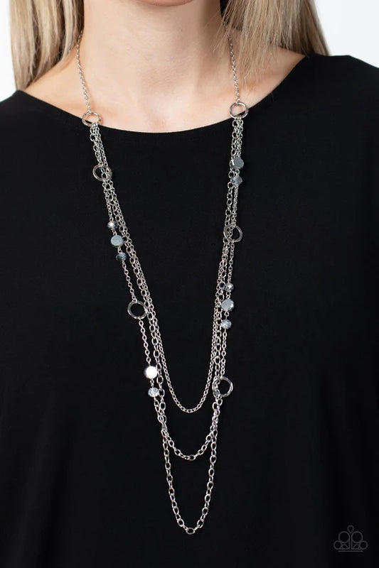 Starry-Eyed Eloquence - Silver ♥ Necklace