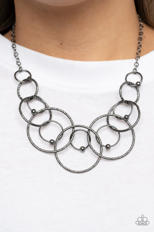 Encircled in Elegance - Black ♥ Necklace