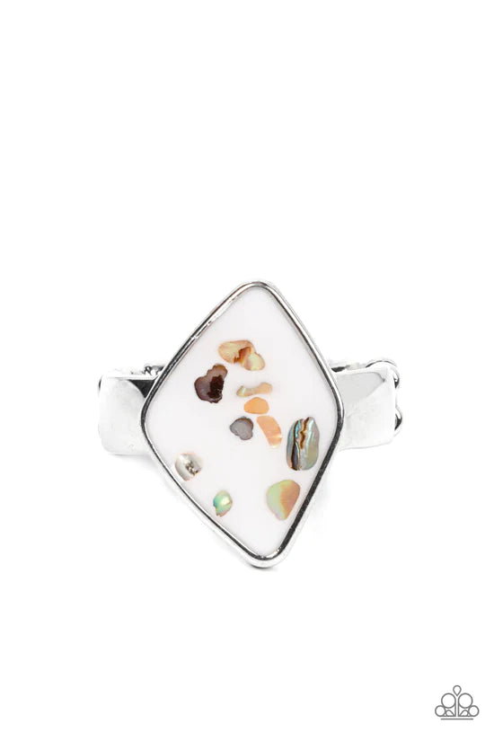 Stellar Shores - White ♥ Ring