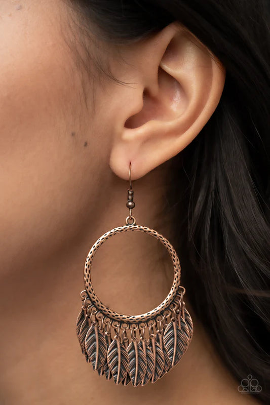 FOWL Tempered - Copper ♥ Earrings