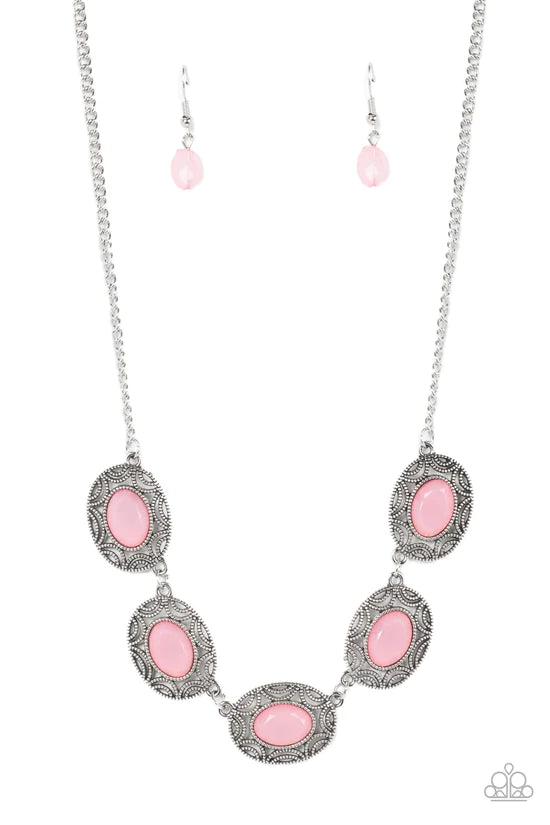 Sunshiny Shimmer - Pink ♥ Necklace